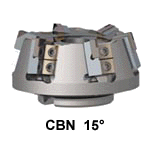CBN 15° Face Mills